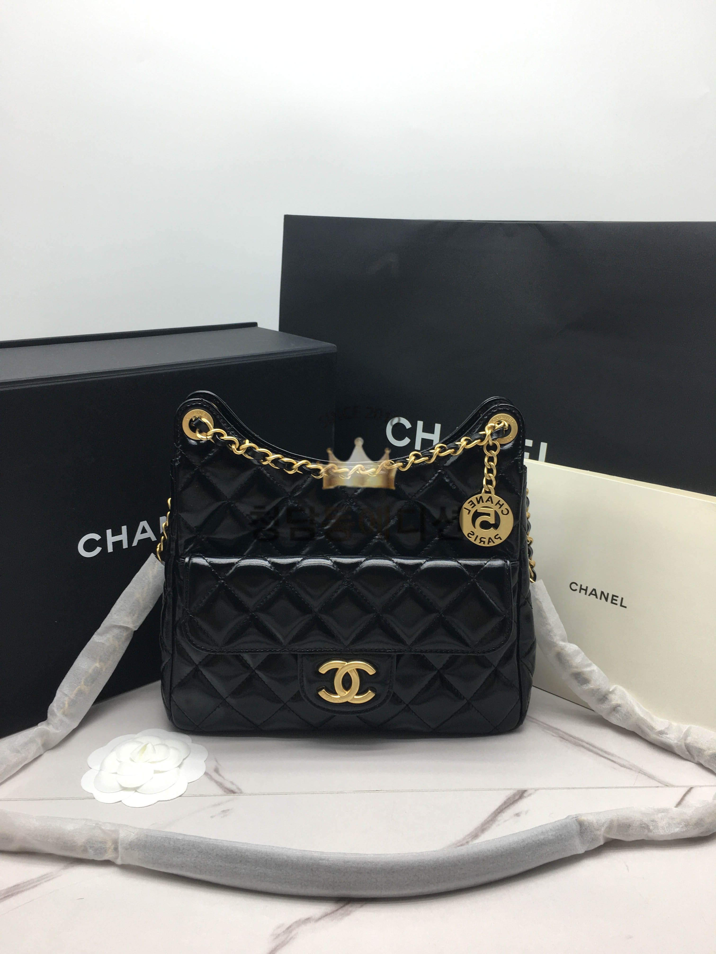 샤넬 23C 포켓 체인 호보백 미디움