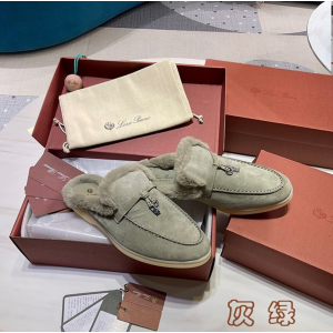 로로피아나 썸머워크 뮬 퍼 블로퍼 은장