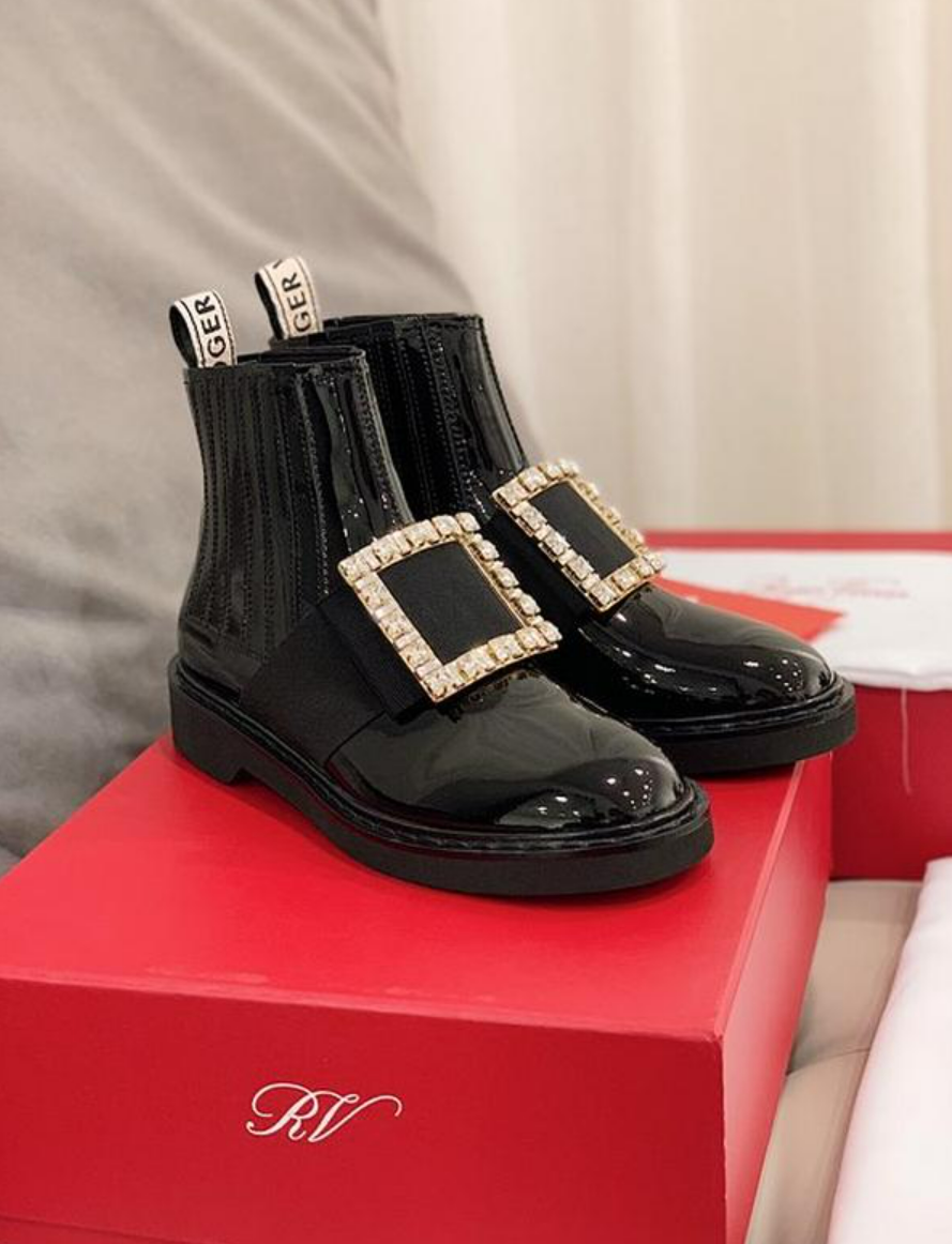 로저비비에 비브레인저스 스트라스 버클 첼시부츠