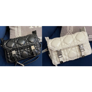 디올 매크로까나쥬 캠프백 스몰 (컬러 블랙, 화이트)