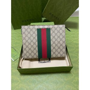 구찌 GG 수프림 웹 클러치백 475316