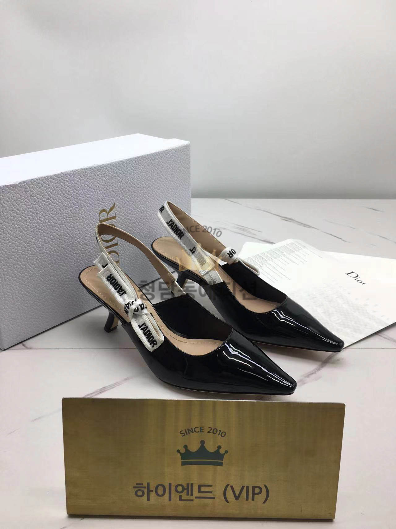디올 j'a dior 슬링백 미들 힐 (내부각인 버전)