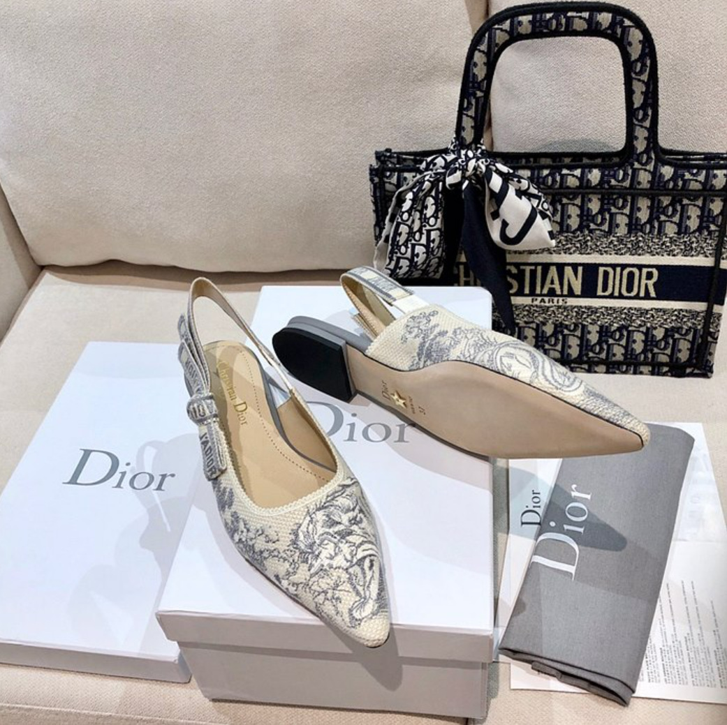디올 j'a dior 슬링백 플랫 (내부각인 버전)