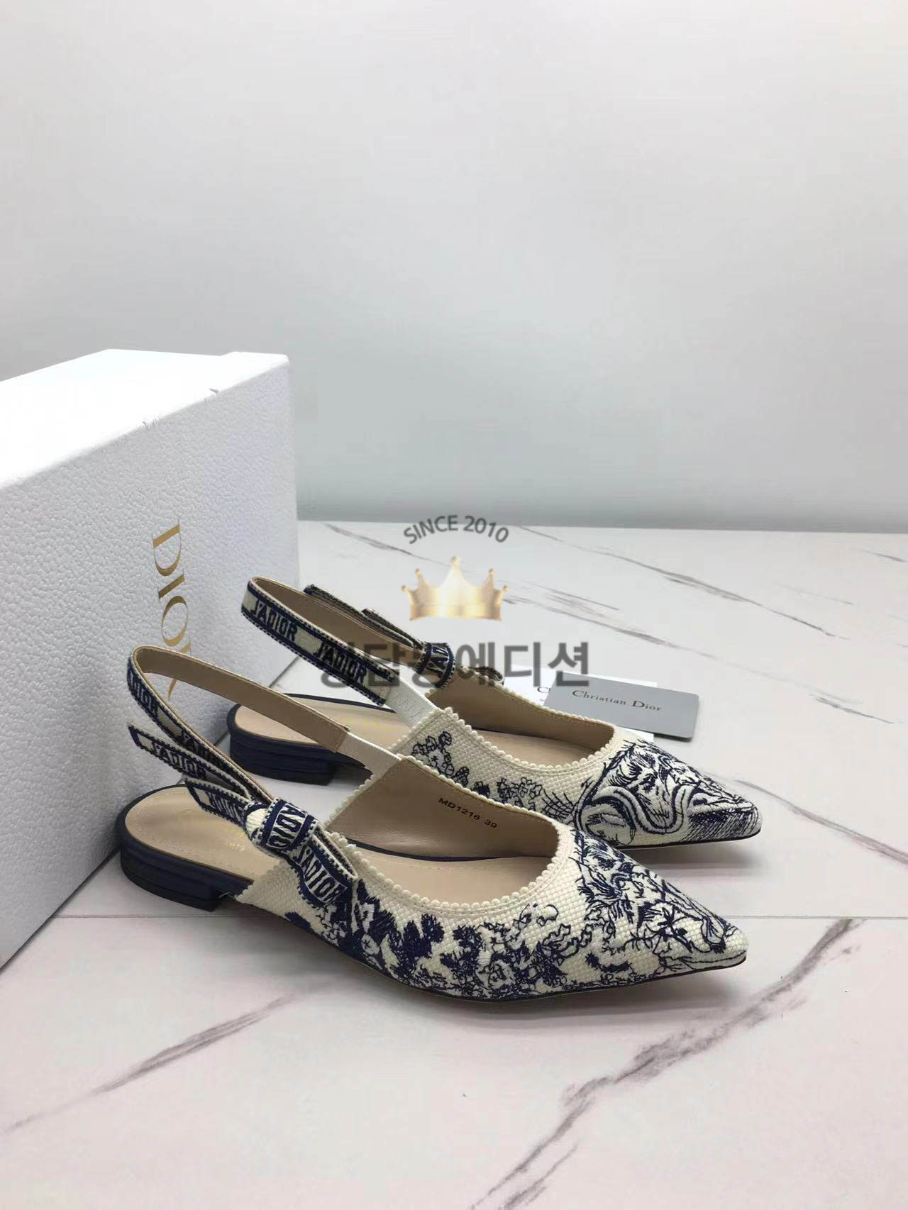 디올 j'a dior 슬링백 플랫 (내부각인 버전)