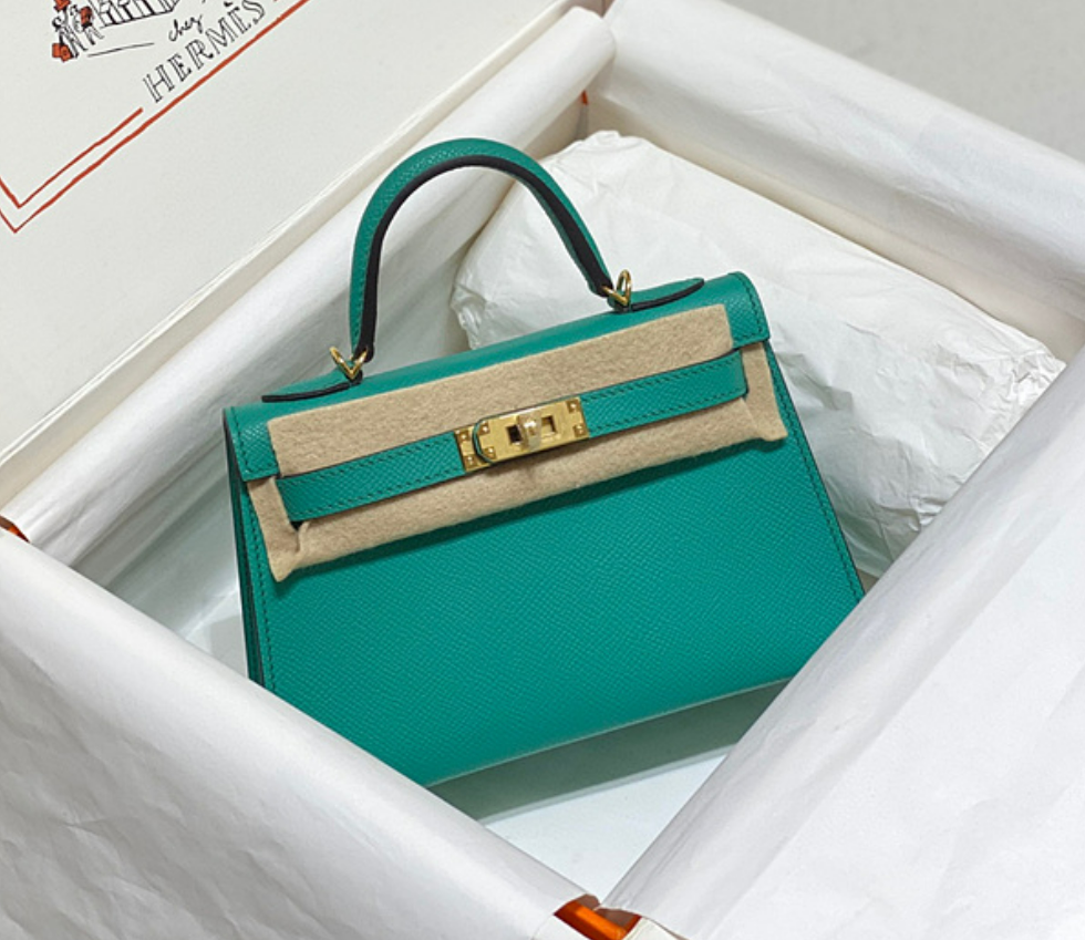 에르메스 미니 켈리 반수공 (가죽 앱송)