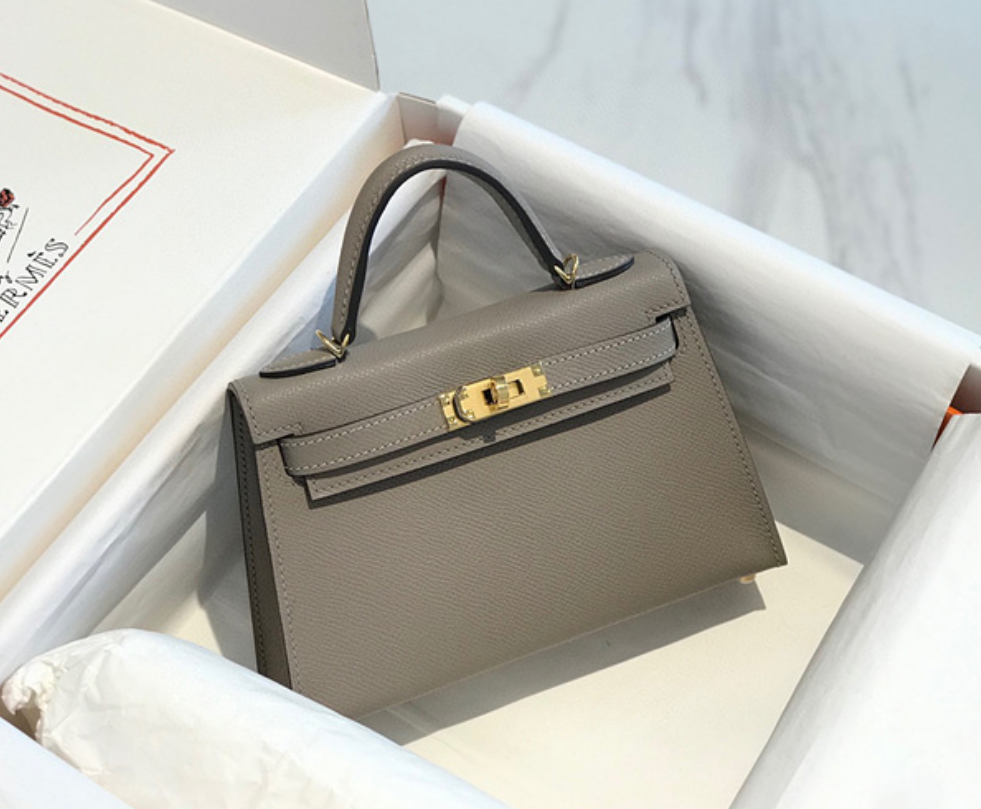 에르메스 미니 켈리 반수공 (가죽 앱송)