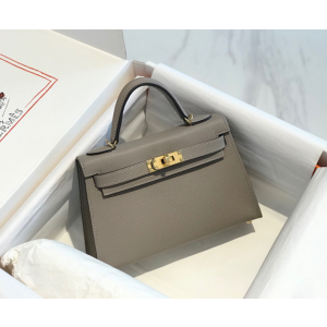 에르메스 미니 켈리 반수공 (가죽 앱송)