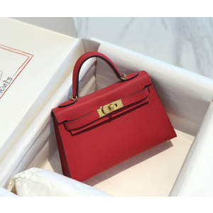 에르메스 미니 켈리 반수공 (가죽 앱송)