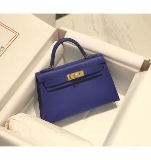 에르메스 미니 켈리 반수공 (가죽 앱송)