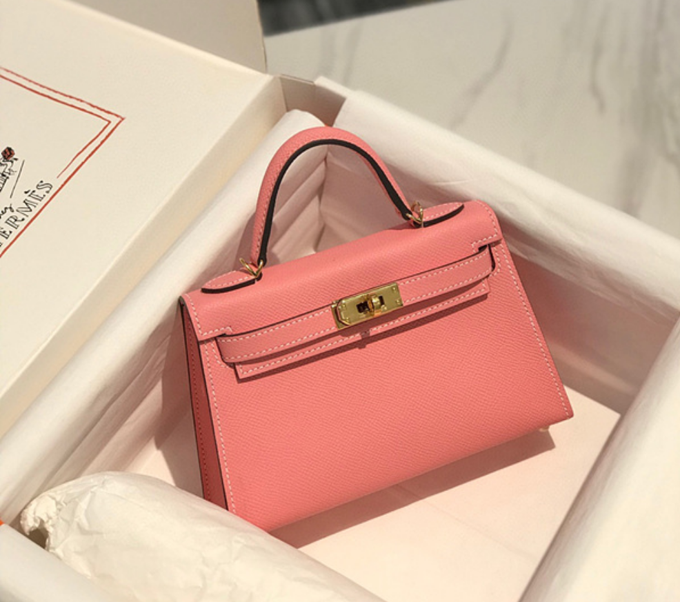 에르메스 미니 켈리 반수공 (가죽 앱송)