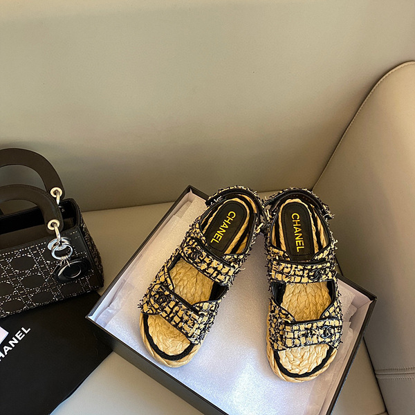 샤넬 벨크로 샌들