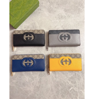 구찌 GG 컷아웃 인터로킹 G 장지갑 701423