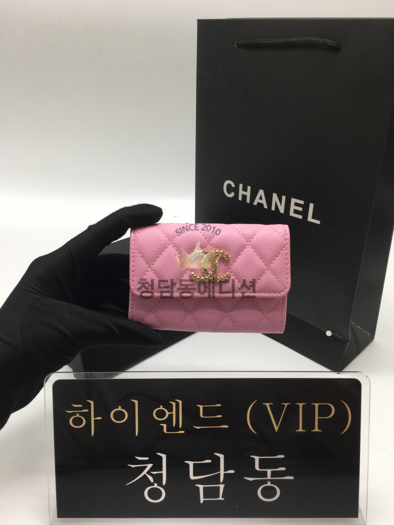샤넬 23P 똑딱이 카드지갑 (블랙/핑크 2color)