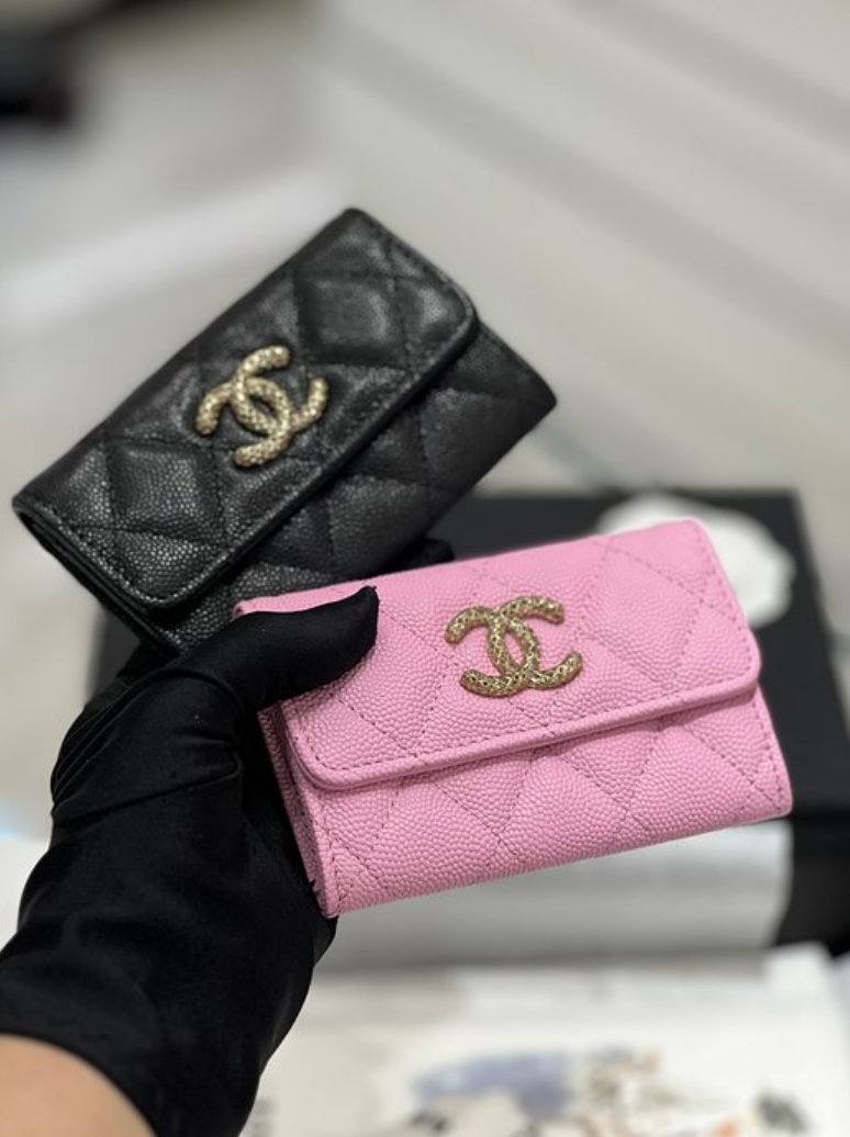 샤넬 23P 똑딱이 카드지갑 (블랙/핑크 2color)