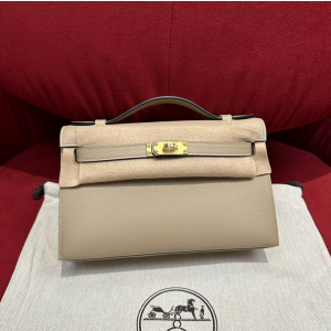 에르메스 미니 켈리 포쉐트 올수공 (가죽 앱송) (컬러 트렌치)