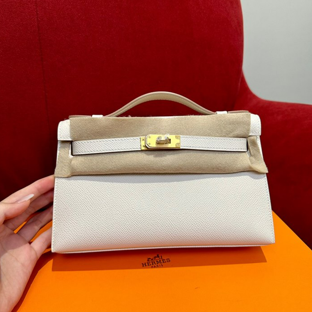 에르메스 미니 켈리 포쉐트 올수공 (가죽 앱송) (버클컬러 금장)