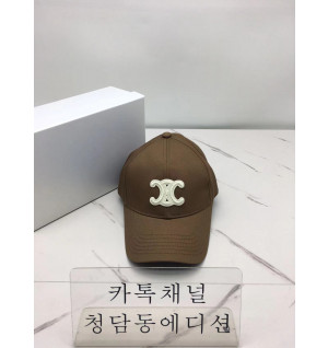 셀린느 트리오페 볼캡 (컬러 베이지, 브라운)