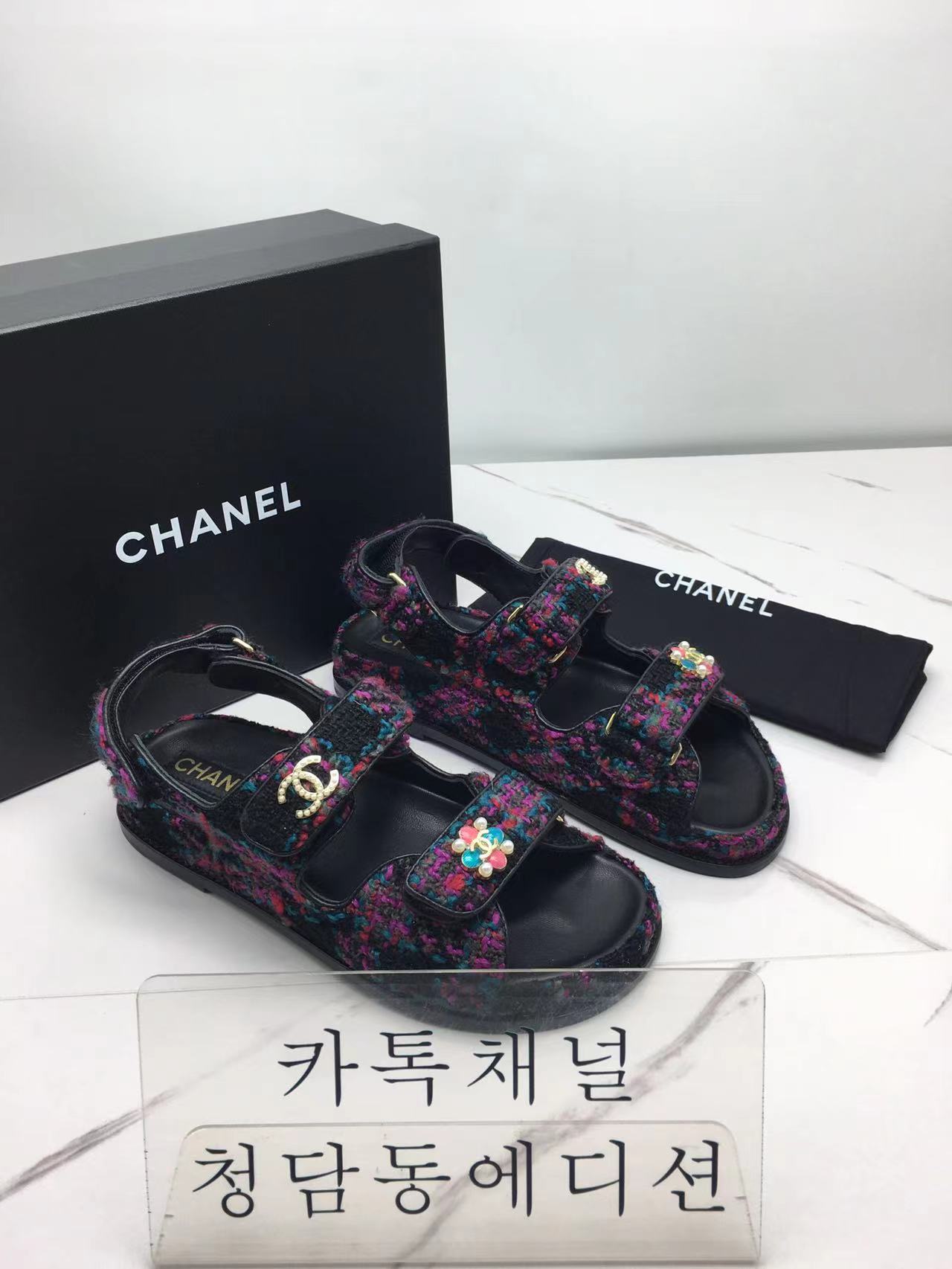 샤넬 벨크로 샌들