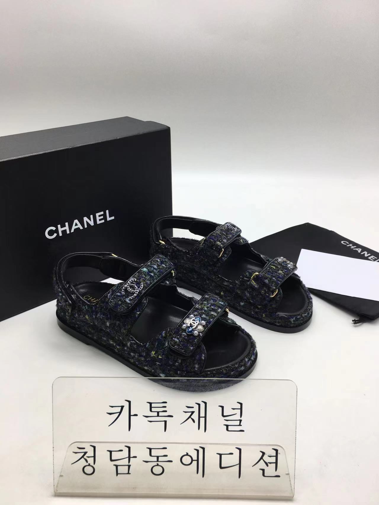 샤넬 벨크로 샌들