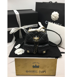 샤넬 22P 듀마 백팩 투포켓 스몰 카프스킨 캐비어