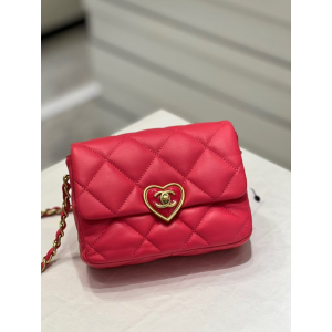샤넬 22S 하트 CC로고 플랩백 미니