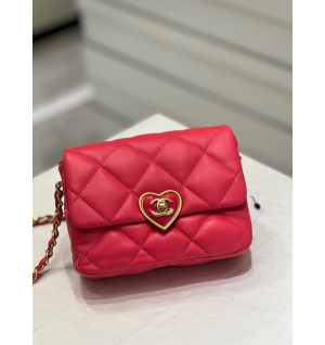샤넬 22S 하트 CC로고 플랩백 미니