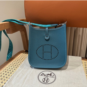 에르메스 에블린 미니 올수공 (컬러 블루진)