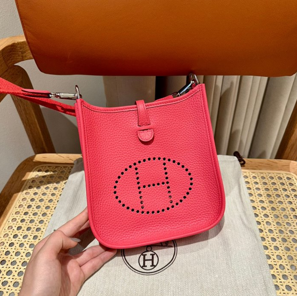 에르메스 에블린 미니 올수공 (컬러 로즈아잘레)