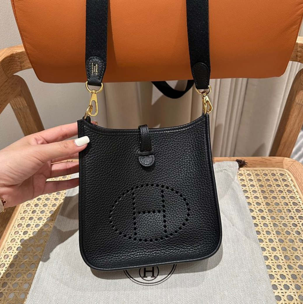 에르메스 에블린 미니 올수공 (컬러 누아) (금장)