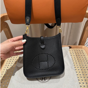 에르메스 에블린 미니 올수공 (컬러 누아) (금장)