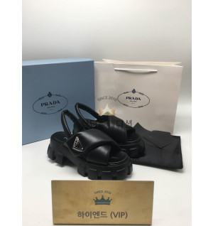 프라다 모놀리스 나파 샌들 (컬러 블랙, 화이트)