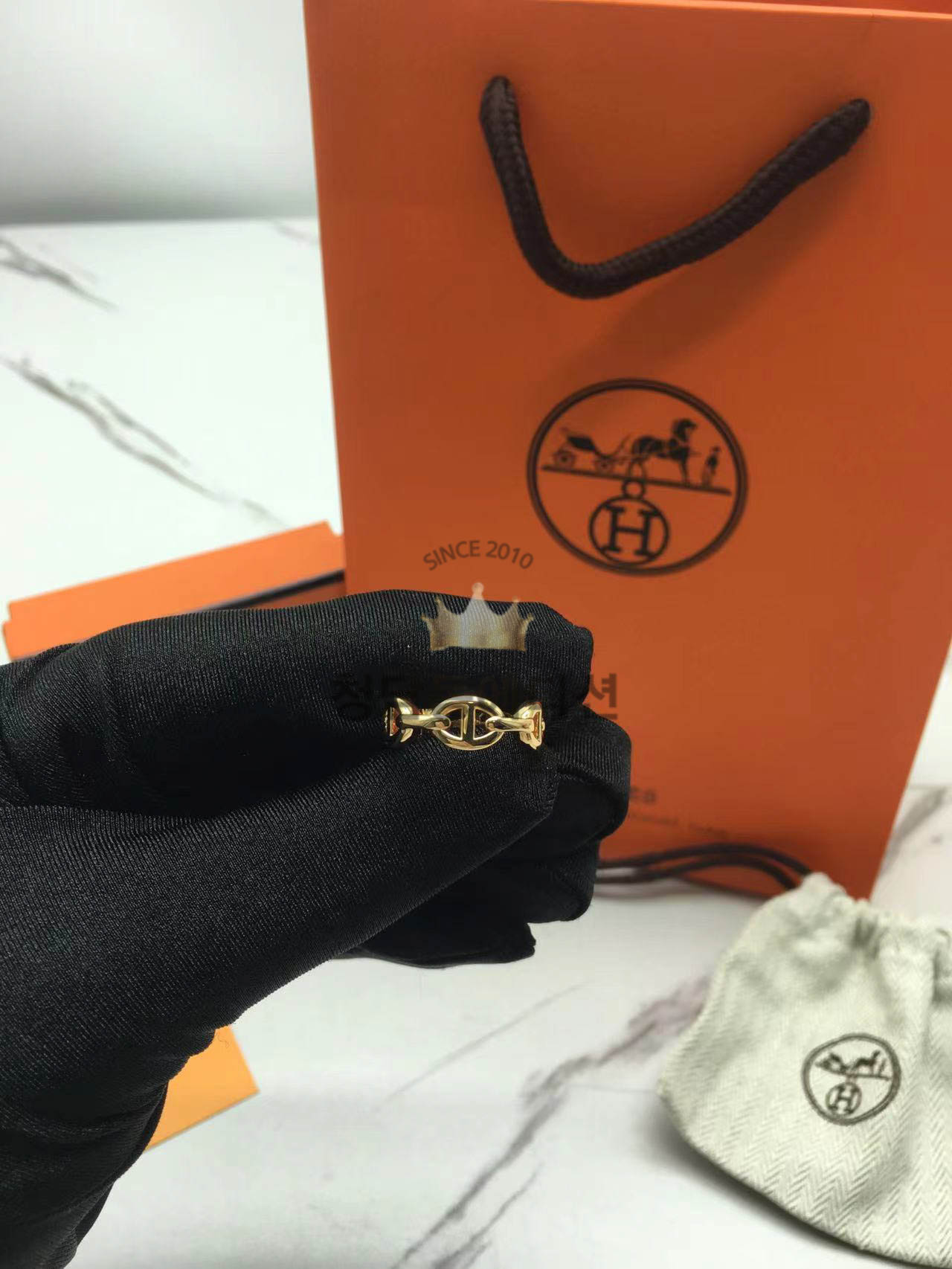 에르메스 hermes 샹달 링 (컬러 로즈골드, 화이트골드) (V-gold소재)