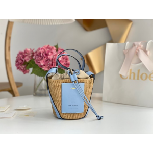 끌로에 라탄 우디 바스켓백