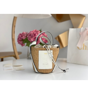 끌로에 라탄 우디 바스켓백