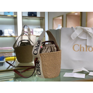 끌로에 라탄 우디 바스켓백