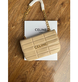 셀린느 마틀라세 모노크롬 퀼팅 램스킨 숄더백