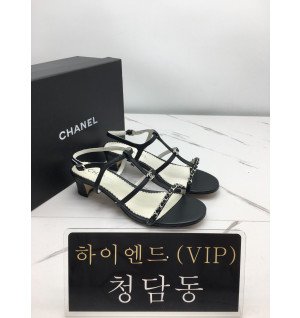 샤넬 cc 체인 스트랩 샌들