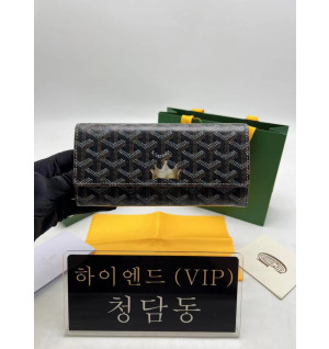 고야드 바렌 플랩 장지갑 (스트랩.ver) (컬러 블랙탄브라운)