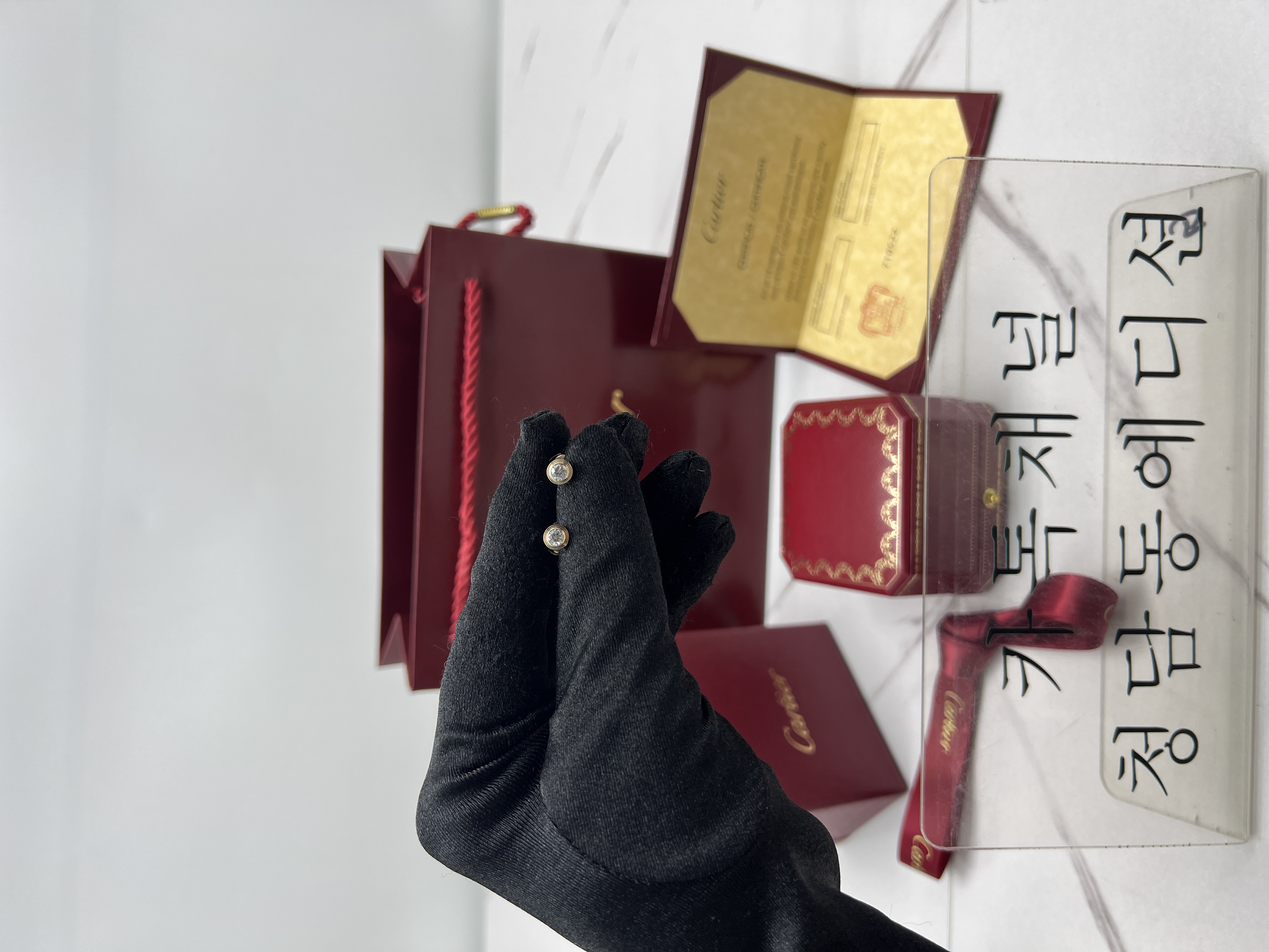 까르띠에 cartier 다무르 스터드 귀걸이 (3COLOR) (라지 사이즈)