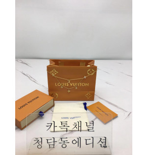 루이비통 lv 로고 목걸이 & 브레이슬릿 SET
