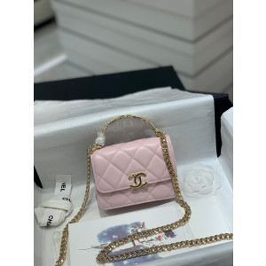 샤넬 22SS 탑핸들 코코 레터링 체인백 캐비어스킨