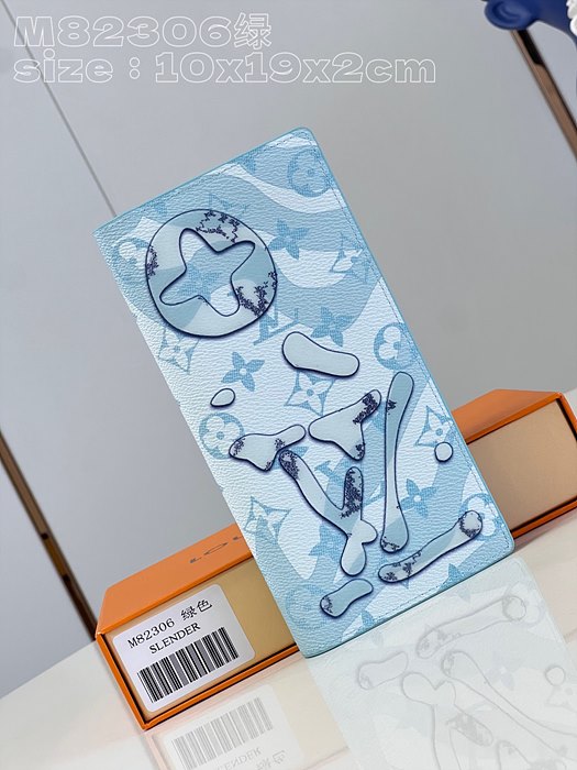 루이비통 브라짜 월릿 모노그램 아쿠아가든 캔버스 M82306