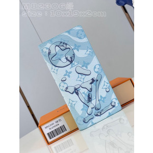 루이비통 브라짜 월릿 모노그램 아쿠아가든 캔버스 M82306