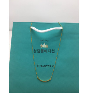 티파니 스마일 목걸이 민무늬 (3COLOR) (V-gold소재)