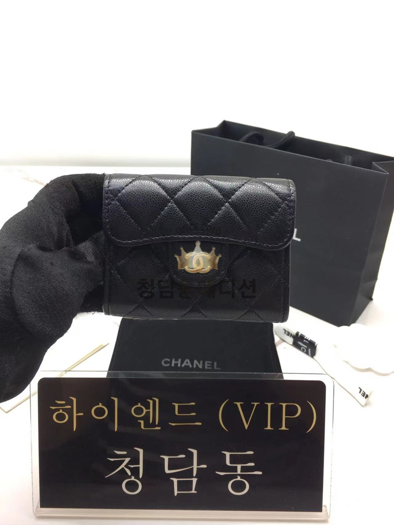 샤넬 23 클래식 플랩 투포켓 카드지갑 AP0220 (라이트골드)