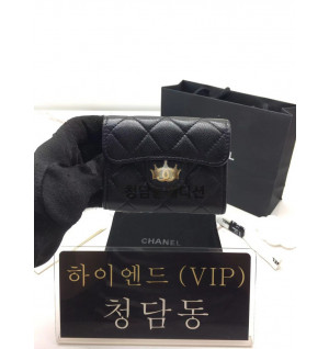 샤넬 23 클래식 플랩 투포켓 카드지갑 AP0220 (라이트골드)