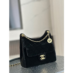 샤넬 23B 벨벳 포켓 체인 호보백 미디움