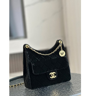 샤넬 23B 벨벳 포켓 체인 호보백 미디움