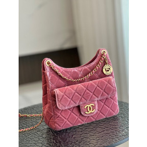 샤넬 23B 벨벳 포켓 체인 호보백 미디움