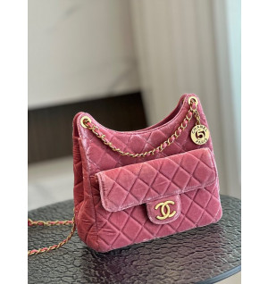 샤넬 23B 벨벳 포켓 체인 호보백 미디움